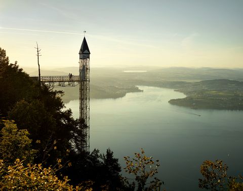 Aussicht auf den Hammetschwandlift und den Vierwaldstättersee